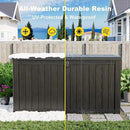 DRATO 150 Gallon Outdoor Storage Box, Large Waterproof Deck Box, Lockable Resin Storage Container with Reinforced Support for Patio Cushions, Garden Tools, UV-Resistant Outdoor Chest（Black） by CozyNest Decor