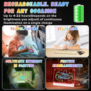 Rechargeable LED Note Board with 7 Colors, Doodle Glow Drawing Lumi Board for Kids with 4 Magnet and Invisible Stand, Light up Acrylic Dry Erase Board with 7 Markers & Tracing Paper (11.8"X9.8") by TinyTreasures Baby Boutique