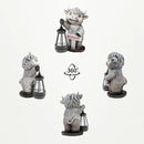 Highland Cow Statues with Solar Lights, Highland Cow Resin Figurine Lights, Highland Cow Ornaments for Patio, Balcony, Indoor Decoration and as Gifts by GreenHaven Gardens