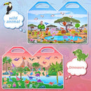 6 Set (260pcs) Puffy Sticker Books Activity for Kids, Animal, Farm, Dinosaurs, Space, Vehicle, Ocean, 3D Reusable Stickers for Boys and Girls, Travel Sticker Books for Kids Ages 3+ by TinyTreasures Baby Boutique