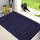 PURRUGS Dirt Trapping Door Mat 34" x 59", Non-Slip/Skid Machine Washable Entryway Area Rug, Dog Doormat, Super Absorbent Welcome Mat for Muddy Wet Shoes and Paws, Navy Blue by CozyNest Decor