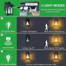 2 Pack Solar Wall Lantern Lights Outdoor Dusk to Dawn Motion Sensor Waterproof LED Wall Sconce Exterior Porch Light Fixtures Warm White, 3 Lighting Modes for Fence Patio Garage Garden Yard by GreenHaven Gardens