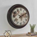 CLXEAST 18 Inch Illuminated Wall Clock with Smart LED Light Sensor, Large Modern World Map Wall Clocks for Living Room Decor,Oil Rubbed Bronze,Unique House Warming Gifts by CozyNest Decor