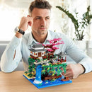 Peach Blossom Pond Micro Mini Building Blocks Set for Adults and Kids, Chinese Architecture Cherry Bonsai Gift Toys with String Lights, Japanese Flowers Tree House Micro Bricks (3320PCS) by GreenHaven Gardens