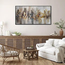 New York City Wall Art -Framed Modern Abstract Wall Art for Living Room, Office & Bedroom Cityscape & Paintings for Bedroom brooklyn bridge Pictures Wall Decor Chicago Artwork for Walls 24×48IN by CozyNest Decor