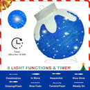 BRIGHTDECK Outdoor Christmas Ornaments, Lighted Pop-Up Outdoor Holiday Ball Decoration with 80 LED Lights, 8 Light Modes, Lighted Collapsible Holiday Decorations for Yard, Home (Blue) by CozyNest Decor