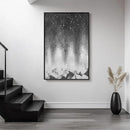 Framed Black and White Abstract Wall Art, Modern Large Canvas Paintings Artwork for Walls, Minimalist Abstract Starry Night Art Prints Pictures for Living Room Hallway Bedroom Office Bathroom Wall Decor 24x36 Inch by CozyNest Decor