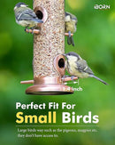 iBorn Metal Bird Feeders Metal Bird Feeder Copper for Outdoors Hanging All Metal Copper Finishing 14 Inch 4Port(Seed is not Included) by CozyNest Decor
