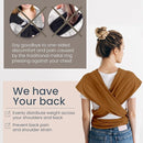 Baby Wrap Carrier - Premium Cotton Baby Carrier Wrap for Newborn to Toddler- Infant Carrier- Baby Holder One Size Fits All with Front Pocket by Max&so by TinyTreasures Baby Boutique