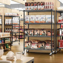 IZEUK Garage Shelving Wide Storage Shelves 4 Tier Metal Shelves 3200 LBS Heavy Duty Adjustable Utility Shelf Rack Black 23.6" D x 53.1" W x 73.6" H by CozyNest Decor