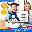 W&O Space Shuttle Explorer Tent with Blast-Off Button, LED Lights & 3 Space Toys – Rocket Ship Play Tent for Kids Ages 3-5 by TinyTreasures Baby Boutique