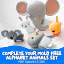 SplashEZ Animals Bath Toys for Toddlers, Mold Free Bath Toys for Kids, No Hole for Water Soft Durable Elephant Play Set for Bathtub, Pool, Shower Boys & Girls, No Mold, Ages 0-1-3-4-5-6-8 by TinyTreasures Baby Boutique