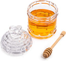 Bee Honey Jar By 5 H Glass Honey Pot With Dipper And Lid Cover For Home Kitchen Hone by The Wine Savant
