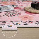 Runner Rug for Hallways Kitchen Rug Non Slip 2'6''x8' Washable Runner Rugs with Rubber Backing Soft Floral Carpet Runner for Hallways, Kitchen, Laundry, Bedroom, Bathroom(Pink) by CozyNest Decor
