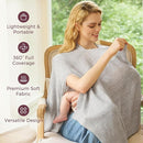 Momcozy Ultra-Light Nursing Cover for Breastfeeding, Soft Breathable Tencel™ Lyocell Fabric, Multi-Use Feeding Shawl, Newborn Essentials Must Haves(Light Gray, Plus) by TinyTreasures Baby Boutique