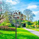 360° Wind Spinners Outdoor, Wind Sculptures Windmill with Metal Stake, Kinetic Large Metal Yard Art Decor Spinners Pinwheels for Garden Outside Patio Lawn, 63.2 * 13.2" by GreenHaven Gardens