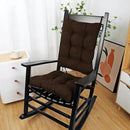 BUYUE Chair Cushion Set for Rocking Chair, Back Pillow & Seat Cushion with Ties, Original Woven Fabric Non-Slip Chair Pads for Elderly Sitting, Chocolate by CozyNest Decor