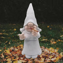 MINICAR 8'' H Funny Middle Finger Lady Gnomes Statues Outdoor Decor, Naughty Smoking Sculptures Garden Yard Patio Decorations, Paintable Unique Gifts by GreenHaven Gardens