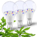 Grow Light Bulbs for Indoor Plants Full Spectrum,E26 A19 Grow LED Lamp Bulb 10W with Balanced Spectrum 5000K Red Blue for Seeds Greens Laboratory,School,Greenhouse, Indore Garden, Hydroponic,3Pack by GreenHaven Gardens