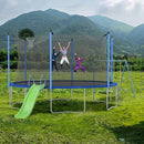 12FT 14FT Trampoline with Slide and Swings, ASTM Approved Outdoor Trampoline with Basketball Hoop and Ladder, Capacity for 5-7 Kids and Adults by TinyTreasures Baby Boutique