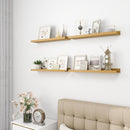 Picture Ledge Shelf, Wood Floating Shelves Set of 4, 24 inch Picture Ledge Shelves, Photo Ledge Nursery Book Shelves Wall Mounted for Living Room Kids' Room Bedroom, Color Oak by TinyTreasures Baby Boutique