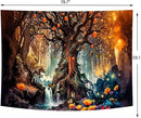 Delur Magical Forest Tapestry Fantasy Tree of Life Fairy Tale Enchanted Mystical Forest Tapestry Psychedelic Nature Landscape Wall Hanging Headboard for Bedroom Living Room Home Decor (59.1" x 78.7") by CozyNest Decor