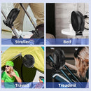 ATEngeus USB Desk Fan, Rechargeable Portable Fan, 8-Inch Clip on Fan, 10000mAh Stroller Fan, 4 Speeds Strong Airflow, 720° Rotation, with Sturdy Clamp, Suitable for home, office and stroller by TinyTreasures Baby Boutique