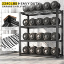 REIBII 40" W Garage Shelving 2240 LBS Storage Shelves Adjustable Metal Shelving Heavy Duty 4 Tier Metal Shelves for Garage Kitchen Pantry Warehouse Basement 40" W × 19.5" D × 59.5" H by GreenHaven Gardens