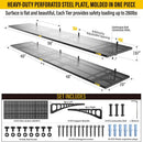 4Pack 1.64x4ft Adjustable Metal Garage Wall Shelving Heavy Duty Garage Storage Shelf Wall Mounted Black