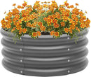 2-Pack 2x1ft Galvanized Raised Garden Bed, Outdoor Planter Bed, Metal Planter Box for Gardening and Planting by GreenHaven Gardens
