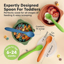 KeaBabies Silicone Baby Spoons, Self Feeding 6-12 months - 3-Pack Baby Weaning Eating Utensils, Toddler First Food Training Spoon, Infant, Kids Feeding Supplies Essential Set, Dishwasher-safe (Kea) by TinyTreasures Baby Boutique
