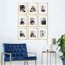 Sheffield Home 9 Piece Gallery Wall Frame Set, 11x14 Inch, Gold by CozyNest Decor