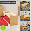 Angeles Value Line Toddler Storage with Mirror Back, Classroom Shelves and Daycare Furniture, Kids' Bookcases Cabinets & Shelves, 48" L x 15" W x 17" H by TinyTreasures Baby Boutique