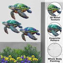 John's Studio 3Pcs Metal Turtle Sea Wall Decor Outdoor Garden Hanging Art Sculptures Home Ocean Theme Decorations for Kitchen Bathroom and Pool by GreenHaven Gardens