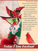 KY&BOSAM Follow Your Dream Cardinal Suncatcher Glass Panels Suncatchers Pressed Real Flower Wings in Glass Suncatchers Birthday Mother`s Day Ornament for Windows with Heart Charm by GreenHaven Gardens