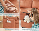 VanAcc Sleeper Sofa, Sofa Bed- 2 in 1 Pull Out Couch Bed with Storage Chaise, Sofa Sleeper Couch for Living Room, Brown Leathaire by CozyNest Decor