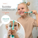 Cherish Baby Care Baby Toothbrush & Toddler Toothbrush Set (0-2 Years) - BPA-Free & Safety-Tested, 2023 Award Winner, Food-Grade Silicone (Teal) by TinyTreasures Baby Boutique