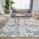 9x12 Area Rugs for Living Room, Ultra Soft Fluffy Rugs for Bedroom, Anti-Skid High Pile Indoor Carpet for Nursery, Study Room, Playroom, Home Decoration, Tie-Dyed Light Grey by TinyTreasures Baby Boutique