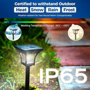 CINOTON 2-in-1 Solar Pathway Lights Outdoor with 4 Lighting Modes, IP65 Waterproof LED Solar Powered Wall Lights for Garden Yard Patio Lawn Porch Walkway Backyard Driveway, Warm & Cold White 4 Pack by CozyNest Decor