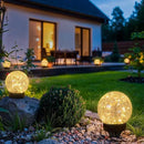 Beautyard Solar Globe Lights Outdoor USB Charged Garden Decor 3.94" Diameter 30LED 1000mAh Solar Globe Lights for Outdoor Indoor Mothers Day Gifts Holiday Decor(3.94'' Medium 4 Pack Warm White) by CozyNest Decor