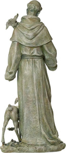 Joseph's Studio by Roman, 36.5" H St. Francis with a Fawn Garden Statue, Religious Outdoor Decor by GreenHaven Gardens