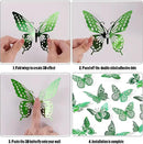 SAOROPEB 3D Butterfly Wall Decor - 48 Pcs, 4 Styles, 3 Sizes, Removable Stickers for Birthdays & Parties by CozyNest Decor