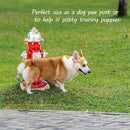 Fake Fire Hydrant for Dogs to Peed on, Dog Fire Hydrant Pee Post, 14.5" Backyard Decor Outdoor Statues Firefighter Gifts for Men (with Base Design) by GreenHaven Gardens