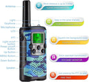 Walkie Talkies for Kids 22 Channel 2 Way Radio 3 Miles Long Range Handheld Walkie Talkies Durable Toy Best Birthday Gifts for 6 Year Old Boys and Girls fit Adventure Game Camping (Blue Camo 1) by TinyTreasures Baby Boutique