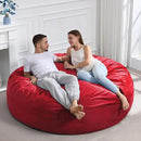 Hobestluk 6FT Bean Bag Chair Bean Bag Chairs for Adults Giant Bean Chairs with Velvet Cover, Memory Foam BeanBag Chair Fluffy BeanBag Chairs for Living Room, Bedroom- Red (70" x 70" x 15") by CozyNest Decor