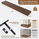 fuqing Floating Shelves for Wall, Bathroom Shelf Wall Mounted for Storage, Shelves with Invisible Bracket for Bedroom, Kitchen, Living Room, Farmhouse Small Book Shelf, 48 Inch Set of 2, Walnut by CozyNest Decor