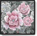 Pink Wall Art Bathroom Décor Modern Framed Floral Wall Picture Black and White Artwork Peony Flower Canvas Print for Bedroom Office Dining Room Décor Small by CozyNest Decor