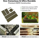 Raised Garden Bed - 2x4 ft Planter Box - Weathered Wood HDPE - No Tools Needed - DIY Kit for Urban Gardening, Flowers, Herbs & Vegetables - Made in The USA by GreenHaven Gardens