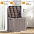 30 Gallon Resin Deck Box, Lockable Patio Outdoor Storage Box for Furniture, Garden Tools and Tools Storage, Waterproof Outside Storage Boxes - Grey by CozyNest Decor