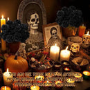 Kimura's Cabin 20Pcs Black Fake Ball Flowers Artificial Silk Chrysanthemums Faux Mums Flower Bouquets for Halloween Home Festive Party Decor Kitchen Table Centerpiece(Black) by CozyNest Decor